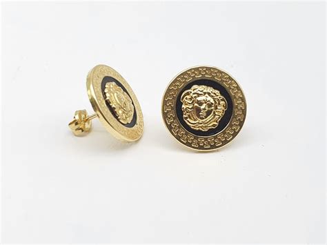 pendientes versace oro